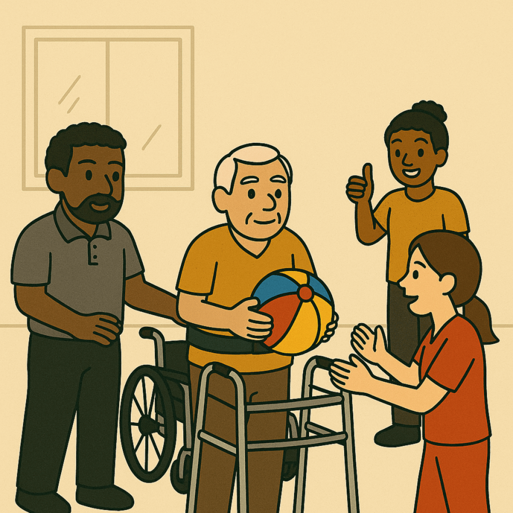 Therapists supporting patient success as a team